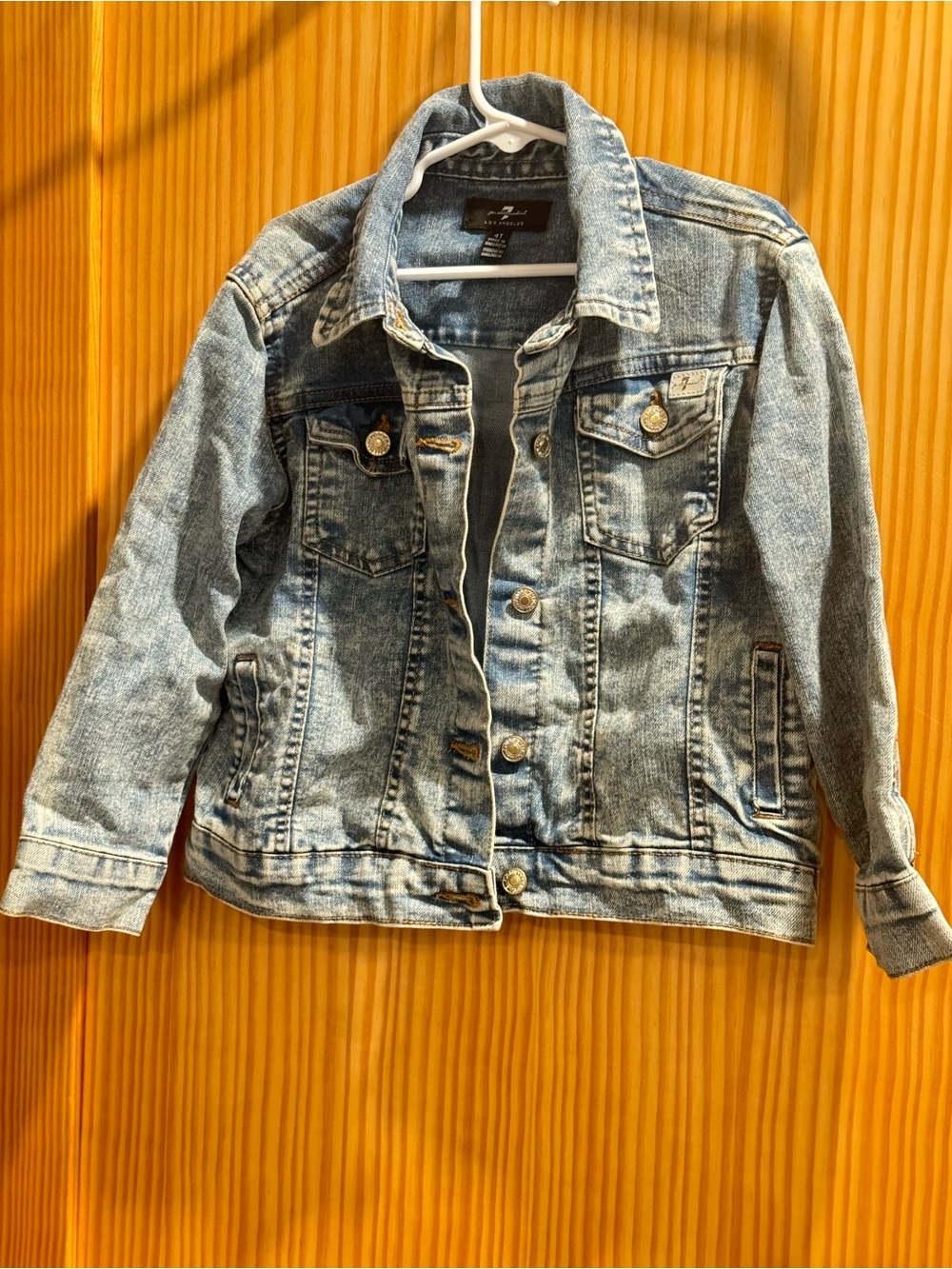 7 For All Mankind Light Blue Denim Jacket - Kids